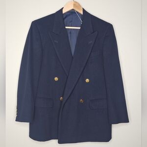 Burberrys New Wool 100% Navy Blue